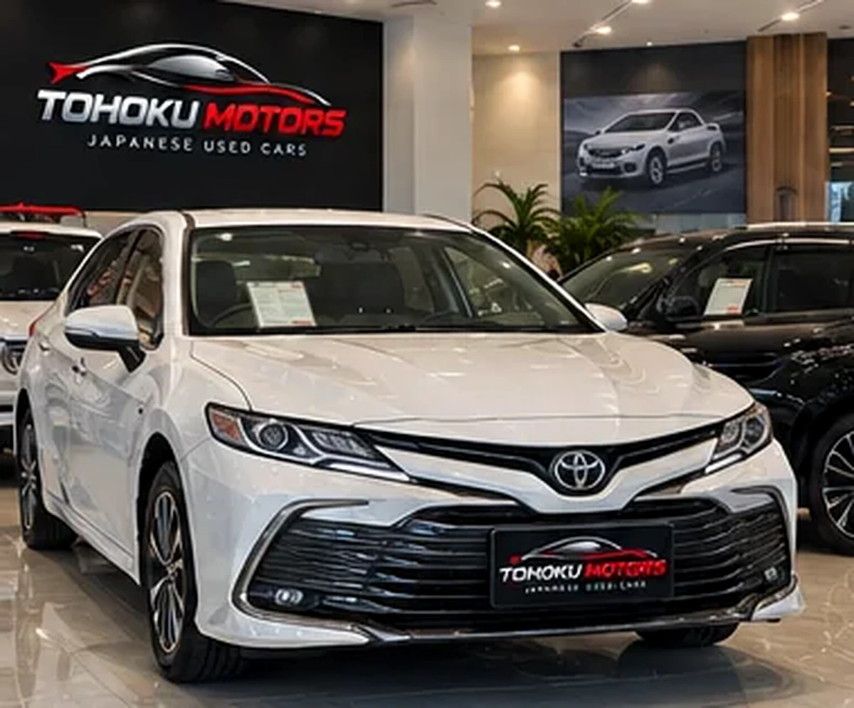 Japanese vehicle presented in a premium showroom